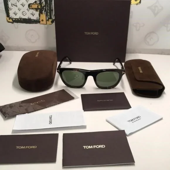 Tom Ford TF5895-B 052 Dark Havana Square Eyeglasses NEW